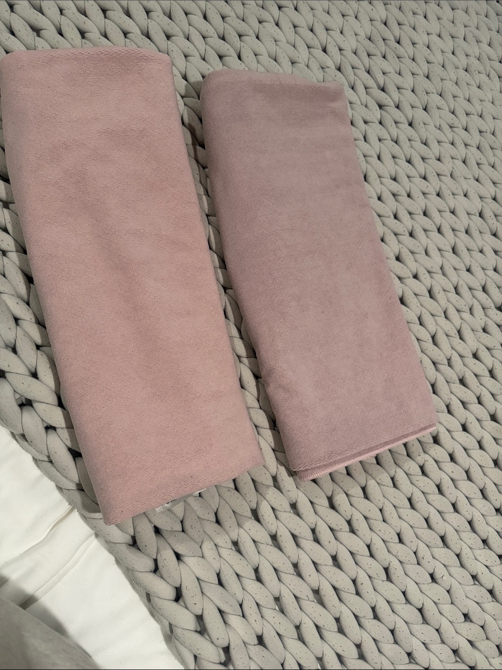 Yoga mat towel with grips set